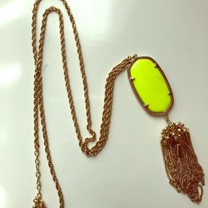 Rayne necklace in neon yellow